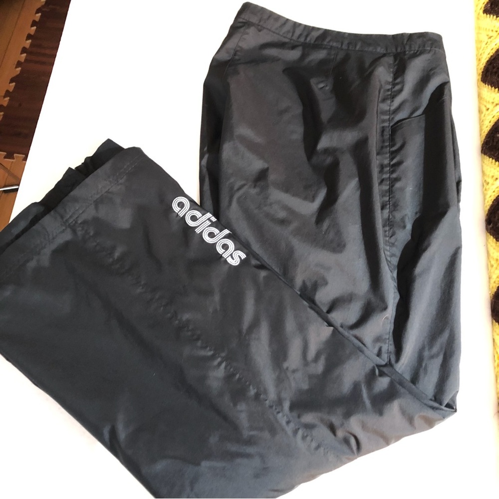 Adidas Flared Track Lounge Casual Pants w/ Zipper Vents at Waist & Ankles Size L